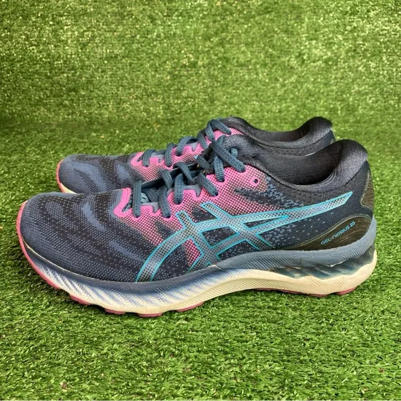 Asics Womens Gel Nimbus 23 1012A885 Blue Running Shoes Sneakers Size 8.5