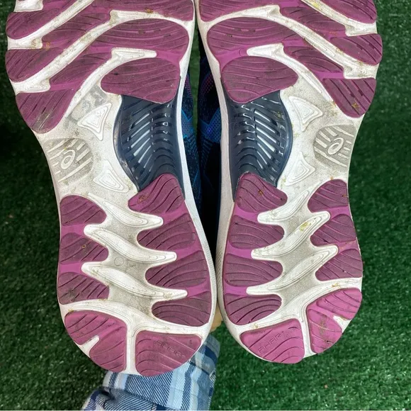 Asics Womens Gel Nimbus 23 1012A885 Blue Running Shoes Sneakers Size 8.5