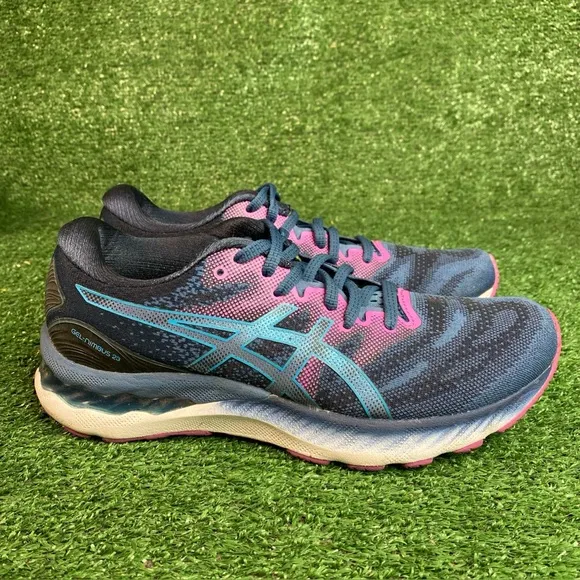 Asics Womens Gel Nimbus 23 1012A885 Blue Running Shoes Sneakers Size 8.5