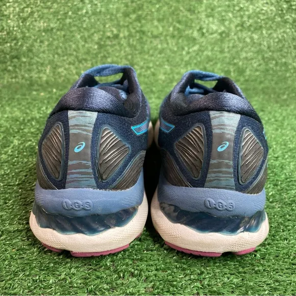 Asics Womens Gel Nimbus 23 1012A885 Blue Running Shoes Sneakers Size 8.5