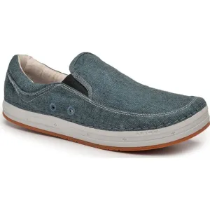 Astral Shoes Mens 9 Womens 10 Hemp Baker Slip On Denim Navy New