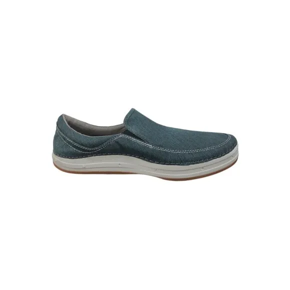 Astral Shoes Mens 9 Womens 10 Hemp Baker Slip On Denim Navy New