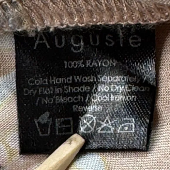 AUGUSTE Dress Size 4 The Label Scarlett Floral Slip Wrap Maxi Blush S/S Summer