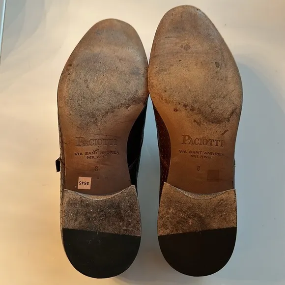 Authentic men's size 8 Cesare PaciottiBrown dress shoes