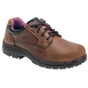 Avenger Oxford A7166 Safety Toe Shoes Brown Leather‎ Womens 7.5 UK 5 EU 37.5