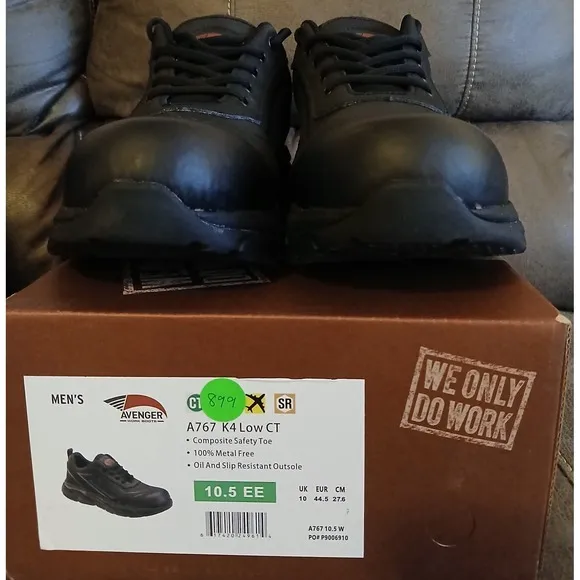 Avenger Work shoes Men's 10.5 EE A767 K4 Low CT Composite Toe Safety NEW #899