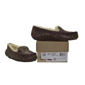B2 NIB UGG Womens Ansley Glitter Bronze Slippers Shoes Size 5