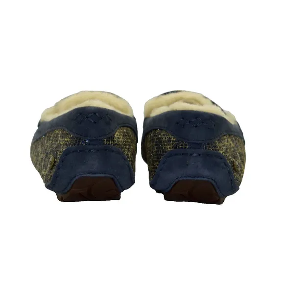 B2 NIB UGG Womens Ansley Glitter Navy Slippers Shoes Size 5