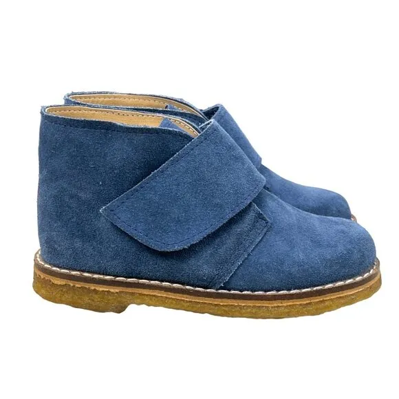 Baby Cottons Youth Boy's Blue Suede Chuka Boots Sz 26 - NWOB