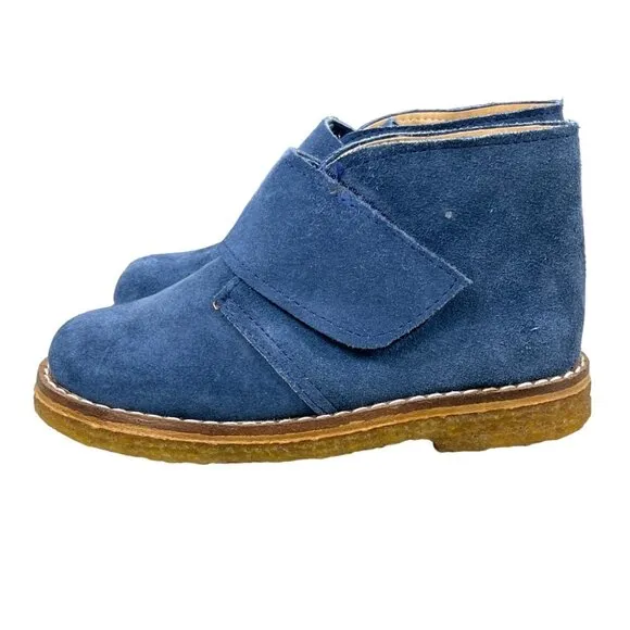 Baby Cottons Youth Boy's Blue Suede Chuka Boots Sz 26 - NWOB