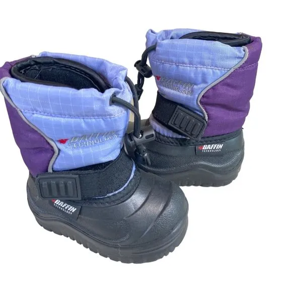 Baffin Mustang Insulated Winter Snow Boot Toddler 5 Rated -40F Purple HTF