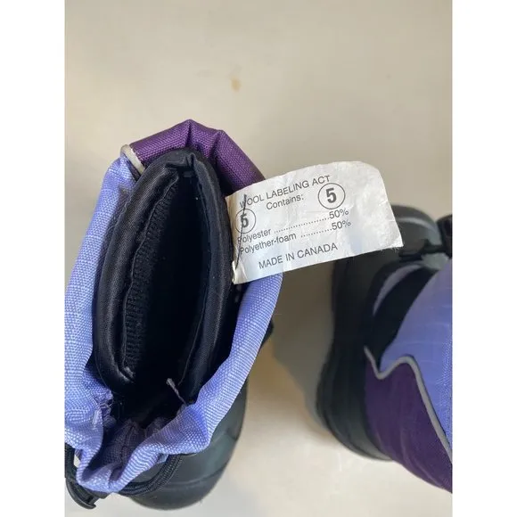 Baffin Mustang Insulated Winter Snow Boot Toddler 5 Rated -40F Purple HTF