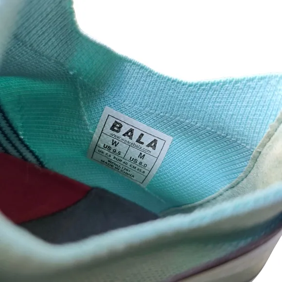 BALA Twelves Daybreak Nursing Teal Aqua Blue Sneakers, Size Women 9.5 Men 8