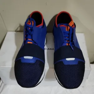 Balenciaga Blue and Black Sneakers with Slip-On Design