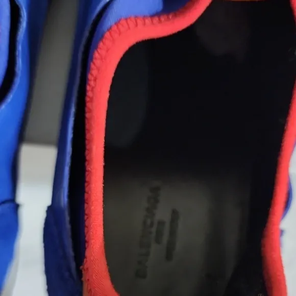 Balenciaga Blue and Black Sneakers with Slip-On Design