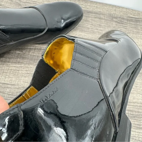 Bally Men’s Gable Patent Black Leather Dress Tuxedo Shoes Switzerland