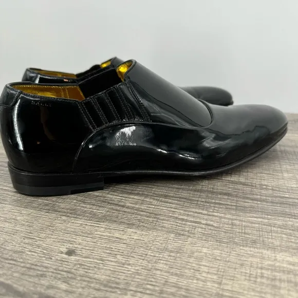 Bally Men’s Gable Patent Black Leather Dress Tuxedo Shoes Switzerland