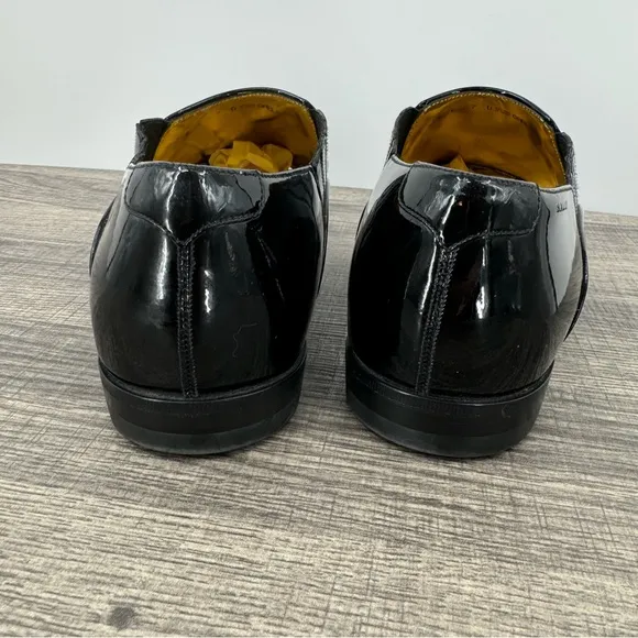 Bally Men’s Gable Patent Black Leather Dress Tuxedo Shoes Switzerland