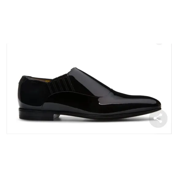 Bally Men’s Gable Patent Black Leather Dress Tuxedo Shoes Switzerland