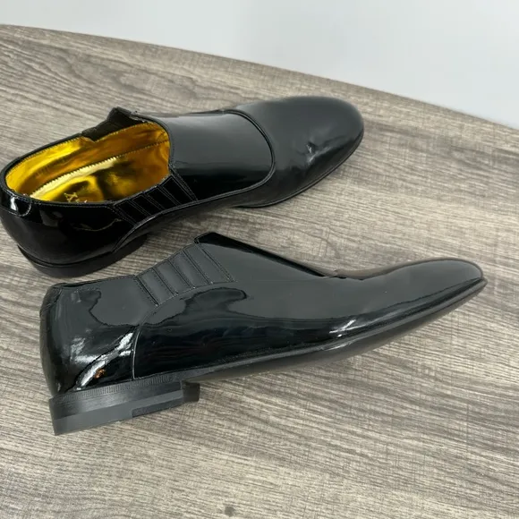 Bally Men’s Gable Patent Black Leather Dress Tuxedo Shoes Switzerland