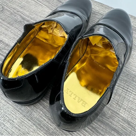 Bally Men’s Gable Patent Black Leather Dress Tuxedo Shoes Switzerland