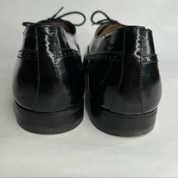 Bally Nino Black Leather cap toe Oxford dress shoes