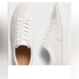 Banana Republic Factory bright white Perforated faux leather sneakers size 7.