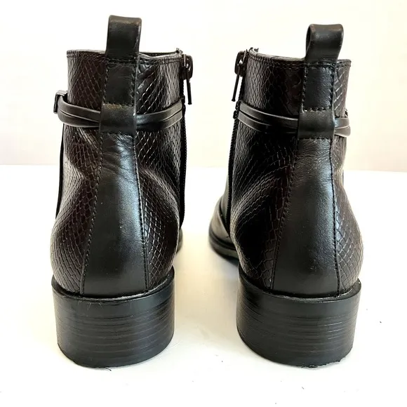 Bandolino Womens Brown Leather Danny Ankle Boots Size 7.5 EUC