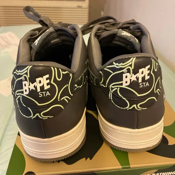 Bape Gray Sneakers for Casual Style