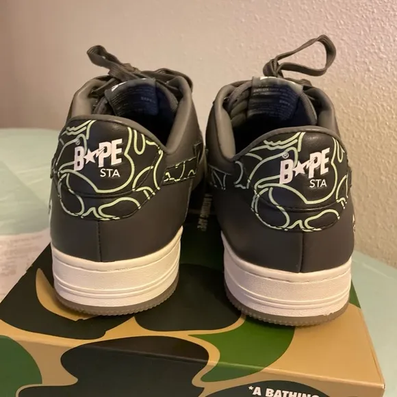Bape Gray Sneakers for Casual Style