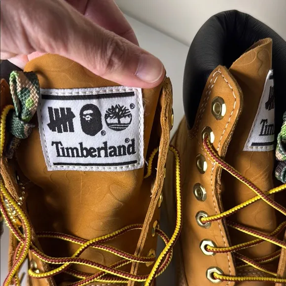 Bape x Timberland Tan Boots Undefeated