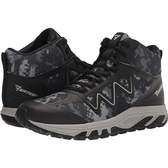 Bates E01054 Men's Sz 12 Black Camo Rush Mid Slip Resistant Tactical Boots