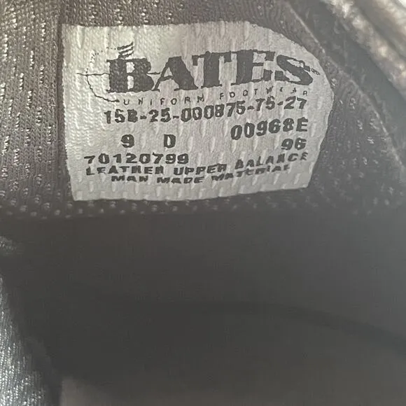 Bates Lites Men’s Size 9 D High Gloss Black Military Uniform Dress Shoes Oxfords