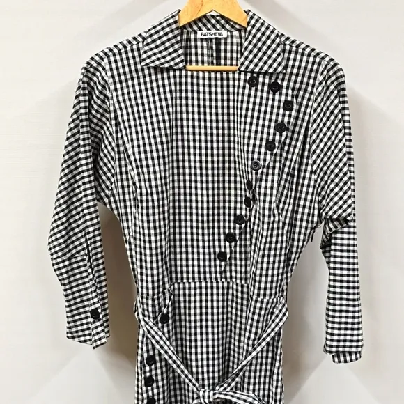 BATSHEVA GINGHAM PLAID DRESS