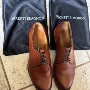 Beckett Simonon Men's Brown Leather Dress Shoes
