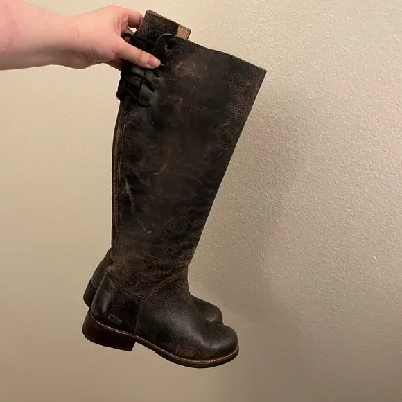 Bed Stu Brown Soft Knee High Manchester II Leather Boots Size 7