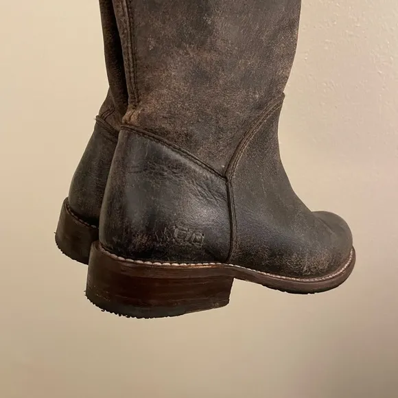 Bed Stu Brown Soft Knee High Manchester II Leather Boots Size 7