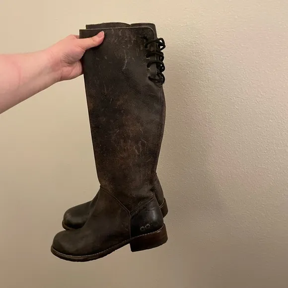 Bed Stu Brown Soft Knee High Manchester II Leather Boots Size 7