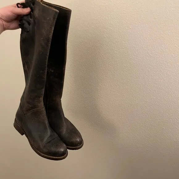 Bed Stu Brown Soft Knee High Manchester II Leather Boots Size 7