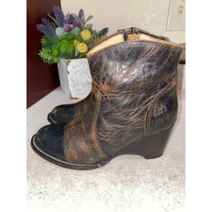Bed Stu Gentry Vintage-Style Leather Ankle Boots Size 7.5