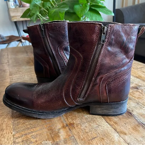 Bed Stu Lassen Brown Leather Boots Size 10.5