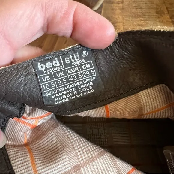 Bed Stu Lassen Brown Leather Boots Size 10.5