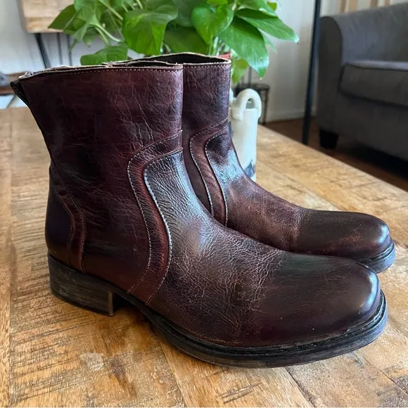 Bed Stu Lassen Brown Leather Boots Size 10.5