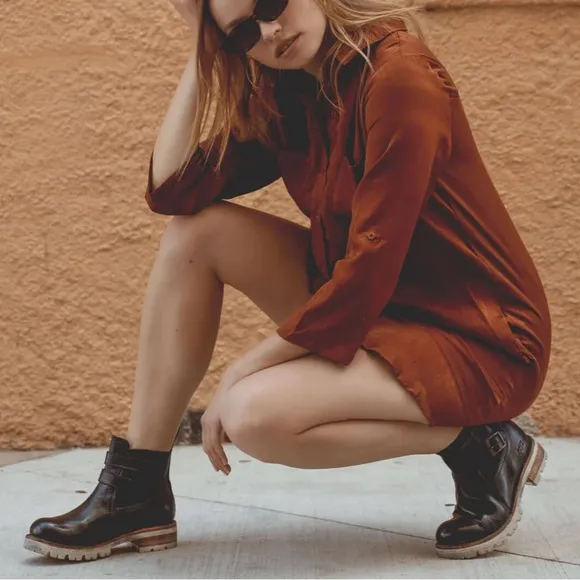 BedStu Ginger Leather Boots - Black Rustic