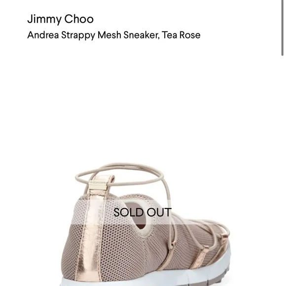 Beige Andrea shoes with metallic trim from Jimmy Choo.