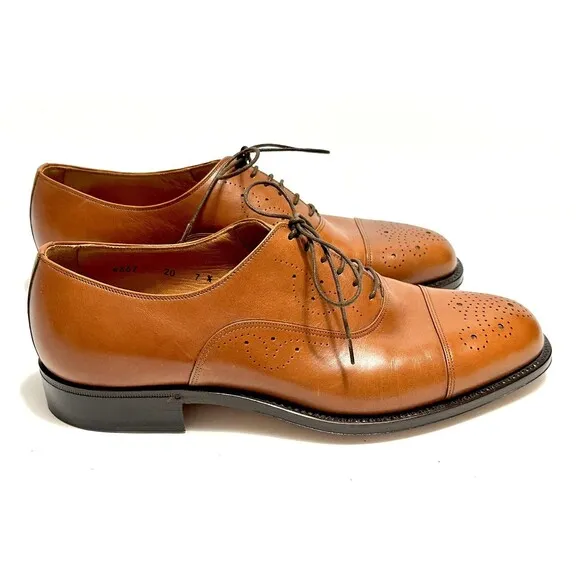 BELTRAMI Brown Oxford Tie Up Dress Shoe Shoes 7.5