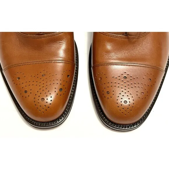BELTRAMI Brown Oxford Tie Up Dress Shoe Shoes 7.5