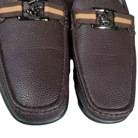 Beverly Hills Polo Club Mens Brown Loafers. Size 12