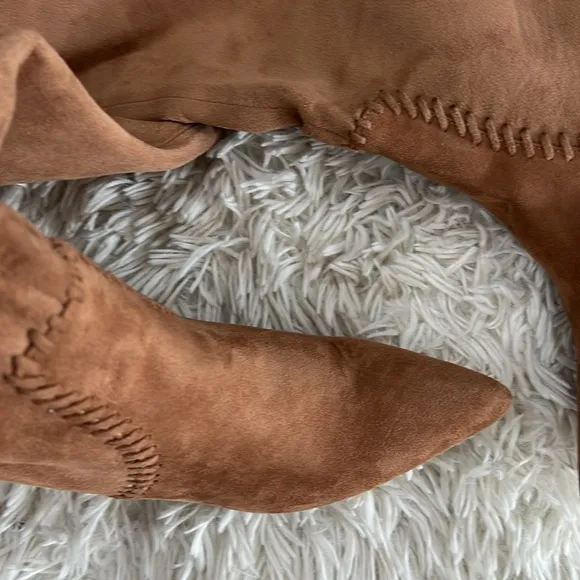Billini Brielle Pecan Suede Knee-High Slip-On Boots