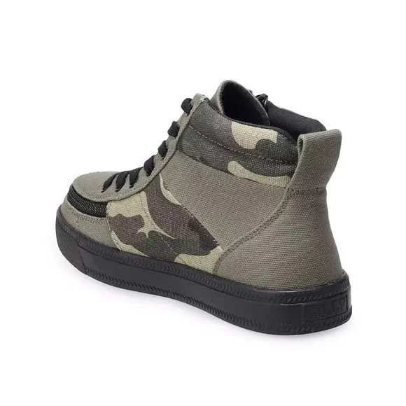 Billy Street High Top Sneakers Shoes Kids Youth Boys 7 Green Camo NEW